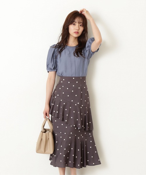 PROPORTION BODY DRESSING(プロポーションボディドレッシング)の「<E>ティアードドットスカート / 1212227800(スカート・レディース・ブラウン/ダークグレー・SMALL/MEDIUM)」の13枚目の写真