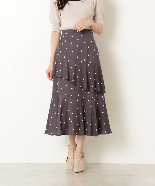 PROPORTION BODY DRESSING(プロポーションボディドレッシング)の「<E>ティアードドットスカート / 1212227800(スカート・レディース・ブラウン/ダークグレー・SMALL/MEDIUM)」の15枚目の写真