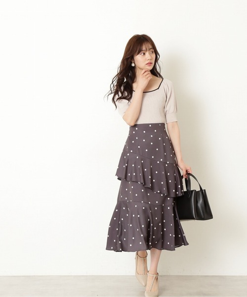 PROPORTION BODY DRESSING(プロポーションボディドレッシング)の「<E>ティアードドットスカート / 1212227800(スカート・レディース・ブラウン/ダークグレー・SMALL/MEDIUM)」の16枚目の写真