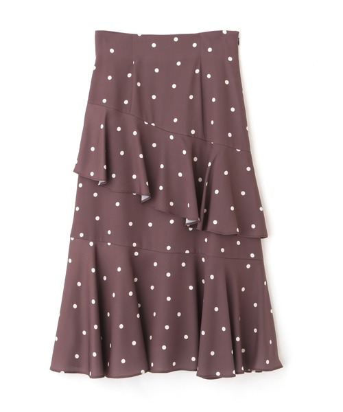 PROPORTION BODY DRESSING(プロポーションボディドレッシング)の「<E>ティアードドットスカート / 1212227800(スカート・レディース・ブラウン/ダークグレー・SMALL/MEDIUM)」の4枚目の写真