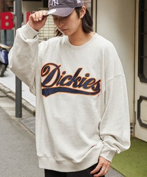 Dickies/ディッキーズ サテンカレッジロゴ刺繍 裏毛オーバーサイズスウェット