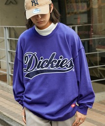 Dickies/ディッキーズ サテンカレッジロゴ刺繍 裏毛オーバーサイズスウェット