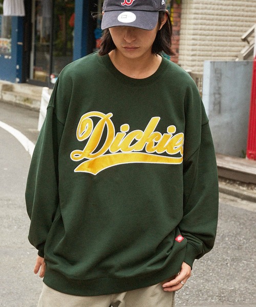 Dickies/ディッキーズ サテンカレッジロゴ刺繍 裏毛オーバー