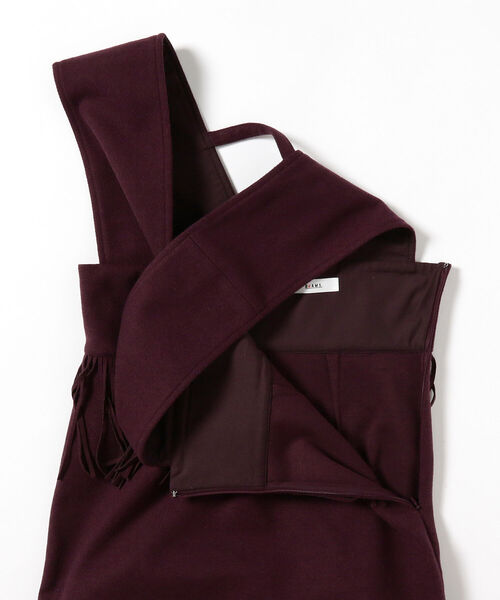 BeAMS DOT（ビームスドット）の「BeAMS DOT / ウエストフリンジ ジャンパースカート（ワンピース・レディース・ブラック/ベージュ/ワイン・FREE）」の12枚目の写真