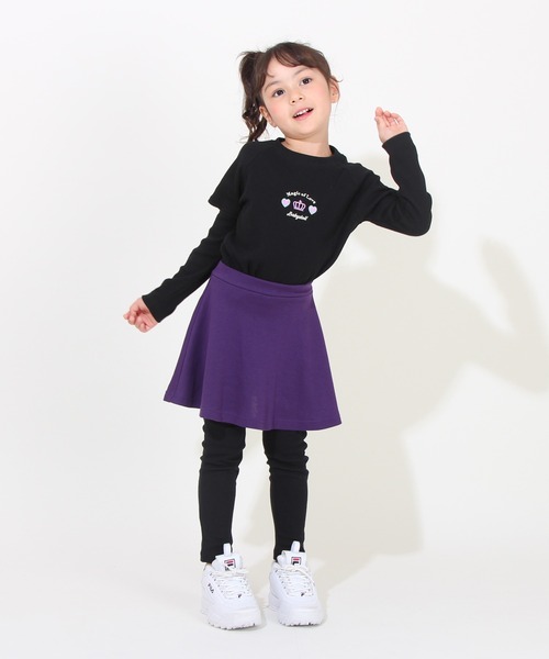 BABYDOLL（ベビードール）の「【プチプラ】通販限定 10分丈スカッツ(無地) 7140K（その他パンツ・キッズ・パープル/ピンク/イエロー/ライトインディゴブルー/バイオレット/ブラック系1/ライトイエロー/ダークブラウン系/ブルー系その他/ピンク系その他/ベビーピンク/ライトピンク/ライトグリーン・140cm/90cm/150cm/80ｃｍ/120cm/130cm/100cm/110cm/90㎝）」の16枚目の写真