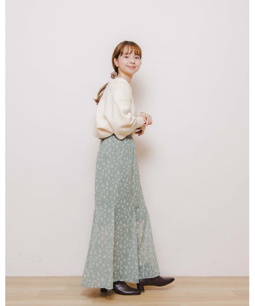 flower(フラワー)の「ケーブルボレロカーディガン(カーディガン/ボレロ・レディース・ブラウン/アイボリー・FREE)」の4枚目の写真