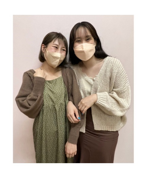 flower(フラワー)の「ケーブルボレロカーディガン(カーディガン/ボレロ・レディース・ブラウン/アイボリー・FREE)」の14枚目の写真