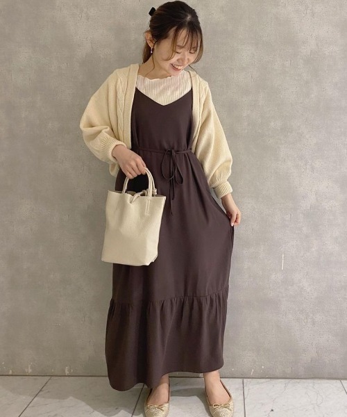 flower(フラワー)の「ケーブルボレロカーディガン(カーディガン/ボレロ・レディース・ブラウン/アイボリー・FREE)」の18枚目の写真