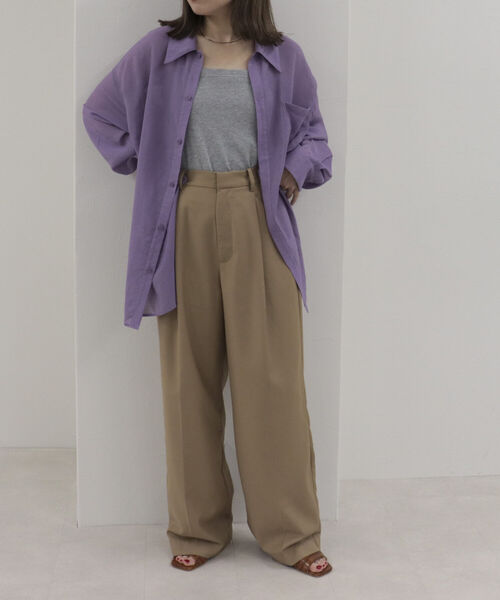 fredy repit（フレディレピ）の「バックスリット シアーシャツ（シャツ/ブラウス・レディース・ブラック/パープル/オフホワイト・38）」の18枚目の写真