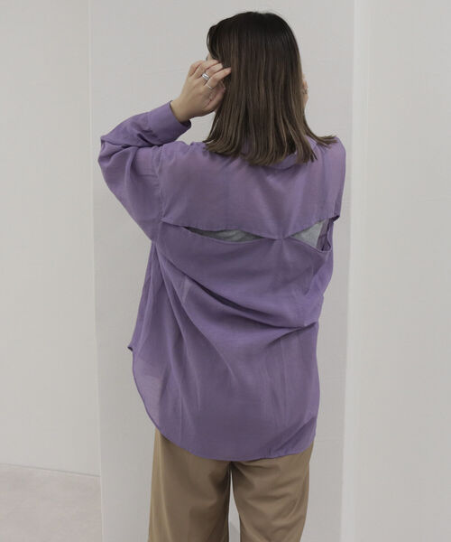 fredy repit（フレディレピ）の「バックスリット シアーシャツ（シャツ/ブラウス・レディース・ブラック/パープル/オフホワイト・38）」の22枚目の写真