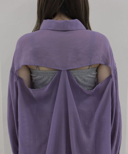 fredy repit（フレディレピ）の「バックスリット シアーシャツ（シャツ/ブラウス・レディース・ブラック/パープル/オフホワイト・38）」の7枚目の写真