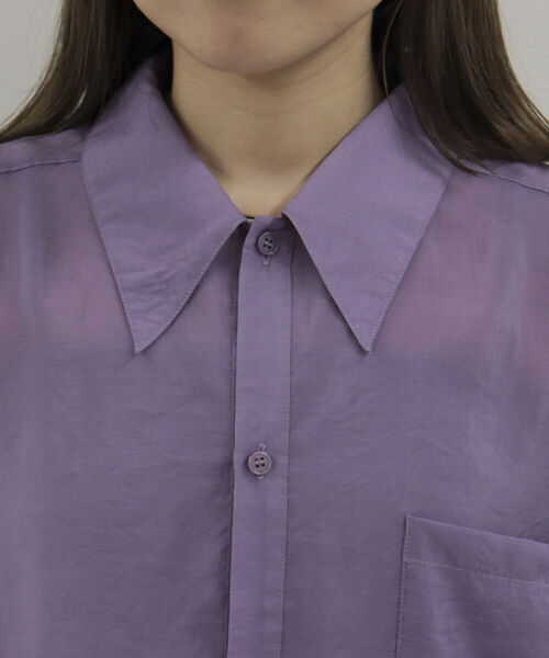 fredy repit（フレディレピ）の「バックスリット シアーシャツ（シャツ/ブラウス・レディース・ブラック/パープル/オフホワイト・38）」の19枚目の写真