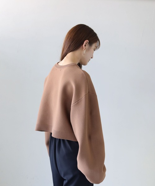 cheriella（シェリエラ）の「【cheriella】WEB限定スポンディッシュガーターショートプルオーバー（ニット/セーター・レディース・ブラック/ブラウン/グリーン/アイボリー/ワインレッド/ブルー/ライトグレー/ピンク・M）」の15枚目の写真