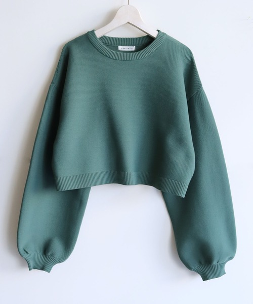cheriella（シェリエラ）の「【cheriella】WEB限定スポンディッシュガーターショートプルオーバー（ニット/セーター・レディース・ブラック/ブラウン/グリーン/アイボリー/ワインレッド/ブルー/ライトグレー/ピンク・M）」の13枚目の写真