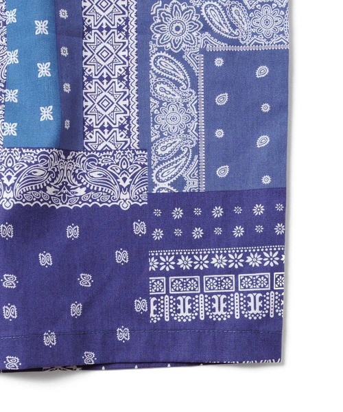 GLAZOS(グラソス)の「総柄ワイドイージーハーフパンツ【セットアップ対応】(その他パンツ・キッズ・カーキ/ブルー・160cm/170cm/140cm/150cm)」の11枚目の写真