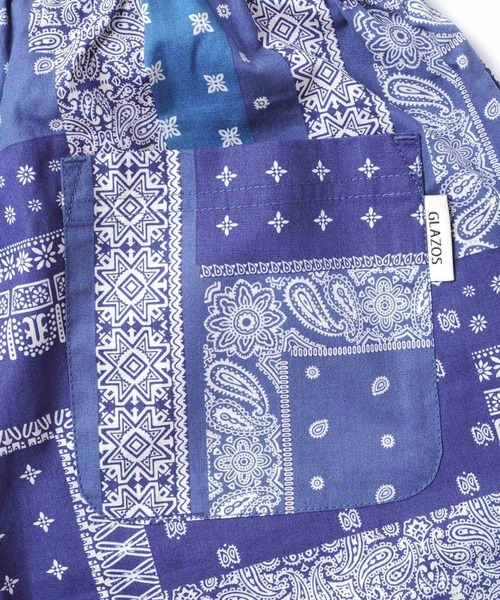 GLAZOS(グラソス)の「総柄ワイドイージーハーフパンツ【セットアップ対応】(その他パンツ・キッズ・カーキ/ブルー・160cm/170cm/140cm/150cm)」の13枚目の写真