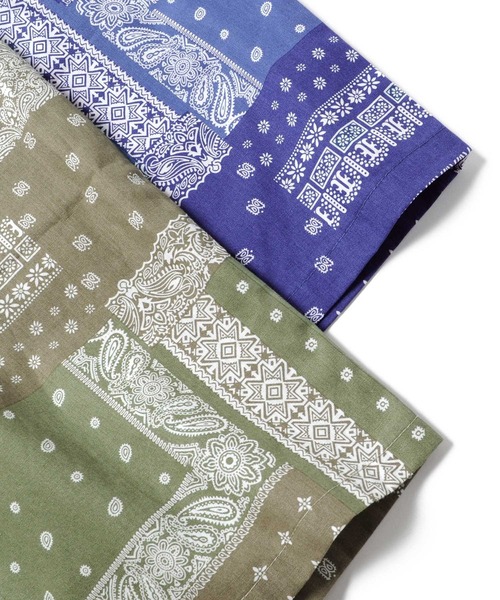 GLAZOS(グラソス)の「総柄ワイドイージーハーフパンツ【セットアップ対応】(その他パンツ・キッズ・カーキ/ブルー・160cm/170cm/140cm/150cm)」の16枚目の写真