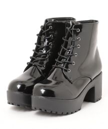 Zipper（ジッパー）の「【Zipper】 厚底レースアップショートブーツ（ブーツ）」