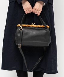 ・POMTATA / ポンタタ グローブレザー2wayバンブーがま口ショルダーバッグ TAC SNK P2542 SNK