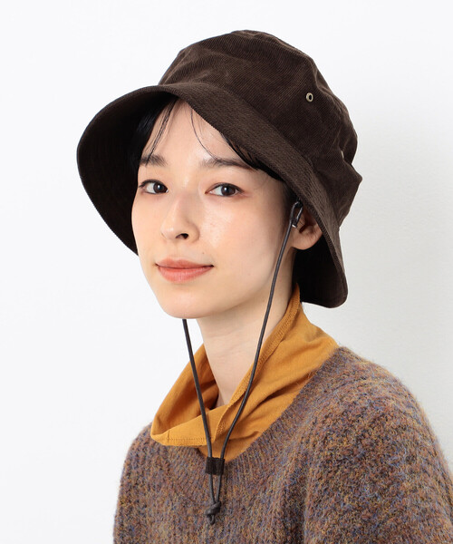 ONIGIRI（オニギリ）の「コーデュロイ　バケットハット（ハット・レディース・ベージュ/ブラウン/ブラック・FREE）」の3枚目の写真