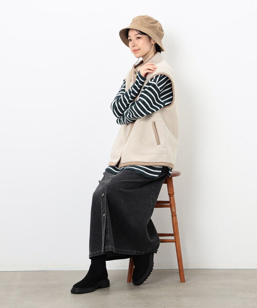 ONIGIRI（オニギリ）の「コーデュロイ　バケットハット（ハット・レディース・ベージュ/ブラウン/ブラック・FREE）」の4枚目の写真