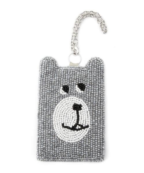 coen（コーエン）の「コーエンベアビーズパスケース（パスケース・ブラック/グレー/ブラウン・フリー）」の3枚目の写真