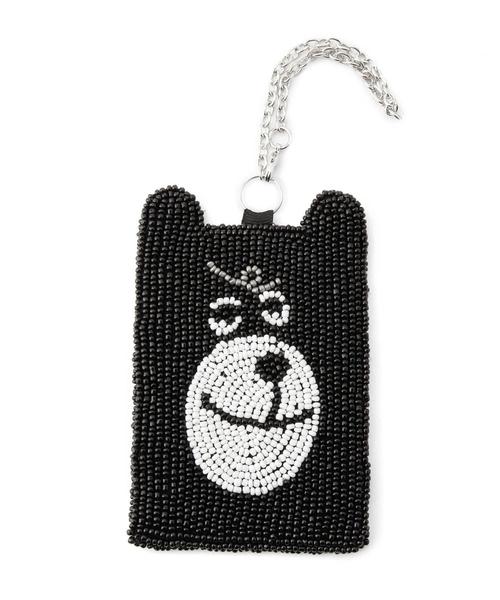 coen（コーエン）の「コーエンベアビーズパスケース（パスケース・ブラック/グレー/ブラウン・フリー）」の2枚目の写真