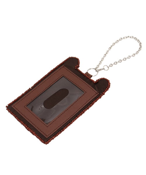 coen（コーエン）の「コーエンベアビーズパスケース（パスケース・ブラック/グレー/ブラウン・フリー）」の6枚目の写真