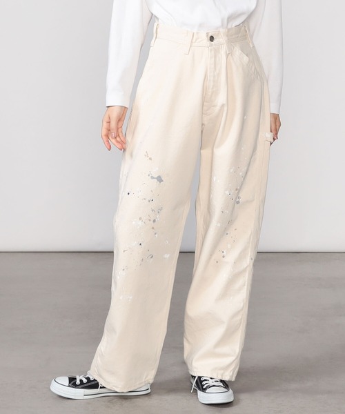 Lee(リー)の「Lee | 〈別注〉デニムペインターパンツ KINARI WOMEN(デニムパンツ・レディース・アイボリー・S/XS)」の1枚目の写真