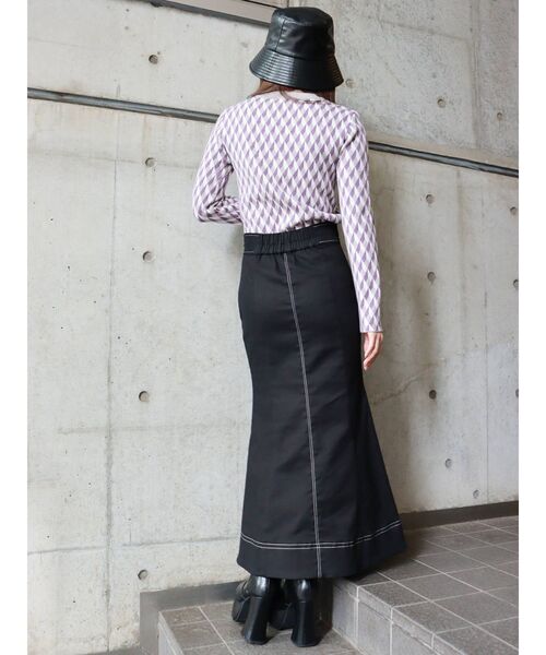 MURUA(ムルーア)の「ステッチフロントマーメイドスカート(スカート・レディース・ブラック/ベージュ/カーキ・1/2)」の16枚目の写真