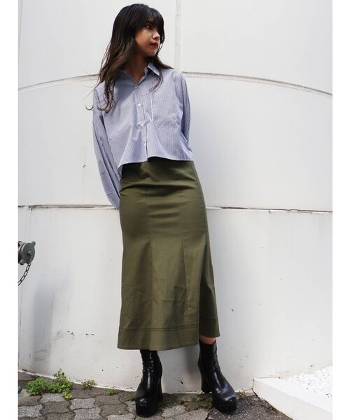 MURUA(ムルーア)の「ステッチフロントマーメイドスカート(スカート・レディース・ブラック/ベージュ/カーキ・1/2)」の18枚目の写真