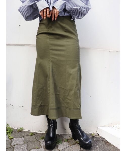 MURUA(ムルーア)の「ステッチフロントマーメイドスカート(スカート・レディース・ブラック/ベージュ/カーキ・1/2)」の20枚目の写真