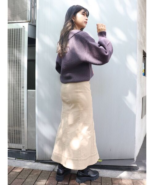 MURUA(ムルーア)の「ステッチフロントマーメイドスカート(スカート・レディース・ブラック/ベージュ/カーキ・1/2)」の22枚目の写真