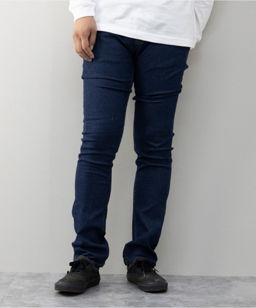 STYLEBLOCK(スタイルブロック)の「ストレッチデニムスタイリッシュパンツ(デニムパンツ・メンズ・インディゴブルー/ブルー/ネイビー・82/79)」の1枚目の写真