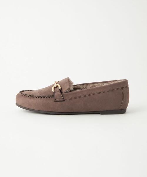 green label relaxing(グリーンレーベルリラクシング)の「ウォーム ビットモカシン(1cmヒール) -撥水-(モカシン/デッキシューズ・レディース・ブラック/モカ/ナチュラル・22.5cm/23cm/23.5cm/24cm/24.5cm/25cm/25.5cm)」の5枚目の写真