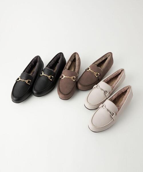 green label relaxing(グリーンレーベルリラクシング)の「ウォーム ビットモカシン(1cmヒール) -撥水-(モカシン/デッキシューズ・レディース・ブラック/モカ/ナチュラル・22.5cm/23cm/23.5cm/24cm/24.5cm/25cm/25.5cm)」の10枚目の写真