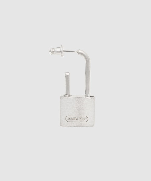 AMBUSH（アンブッシュ）の「SMALL PADLOCK EARRING（ピアス（片耳用）・メンズ・シルバー/ブラック/オレンジ・ONE SIZE）」の3枚目の写真