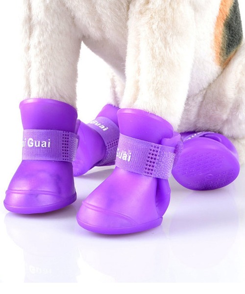 aimoha（アイモハ）の「ペットレインシューズ（ペットウェア・レディース・パープル/イエロー/オレンジ/グリーン/レッド/ブルー/ブラック/スモークピンク・SMALL/MEDIUM/LARGE/X-LARGE/XX-LARGE）」の4枚目の写真