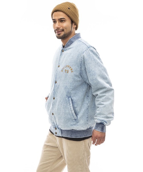 BILLABONG（ビラボン）の「BILLABONG メンズ 【WAVE WASHED】 DENIM STADIUM JACKET ジャケット 【2022年秋冬モデル】/ビラボンスタジャン（ブルゾン・メンズ・インディゴブルー/ブルー・MEDIUM/LARGE/X-LARGE/SMALL）」の11枚目の写真