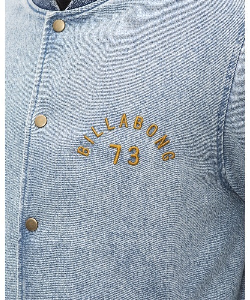 BILLABONG（ビラボン）の「BILLABONG メンズ 【WAVE WASHED】 DENIM STADIUM JACKET ジャケット 【2022年秋冬モデル】/ビラボンスタジャン（ブルゾン・メンズ・インディゴブルー/ブルー・MEDIUM/LARGE/X-LARGE/SMALL）」の3枚目の写真