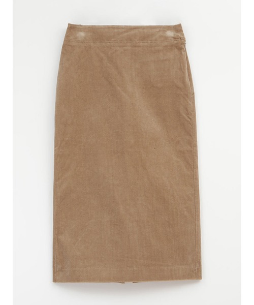 enchainement(アンシェヌマン)の「Corduroy Stretch SK(スカート・レディース・ベージュ/チャコールグレー/オフホワイト・1/2)」の1枚目の写真
