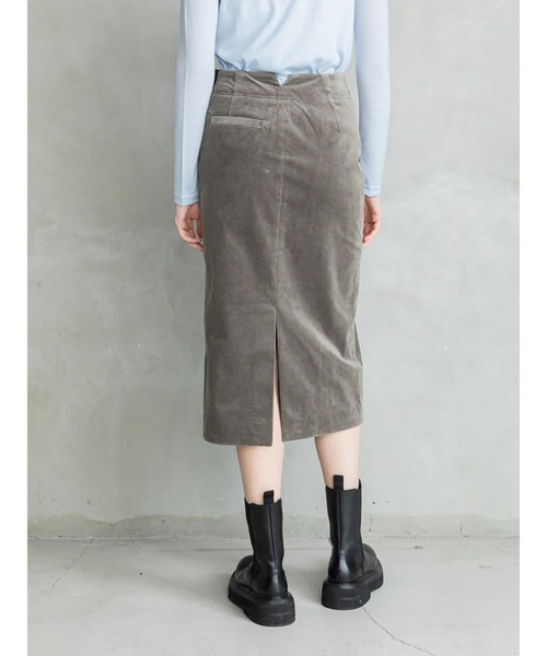 enchainement(アンシェヌマン)の「Corduroy Stretch SK(スカート・レディース・ベージュ/チャコールグレー/オフホワイト・1/2)」の9枚目の写真