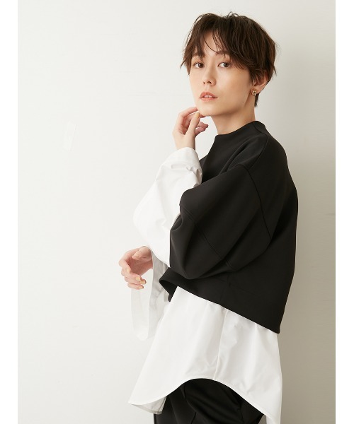 金子綾　Emmi ダンボールトップス・カットソーセット emmi（エミ）の「【emmi atelier】金子綾 ダンボールクロップド