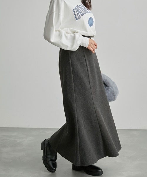 ROPE' PICNIC(ロペピクニック)の「【芳根京子さん別注カラー:ライトグリーン】セットアップ対応/マーメイドフレアスカート(スカート・レディース・チャコールグレー/ベージュ/ライトグリーン・38/36)」の16枚目の写真