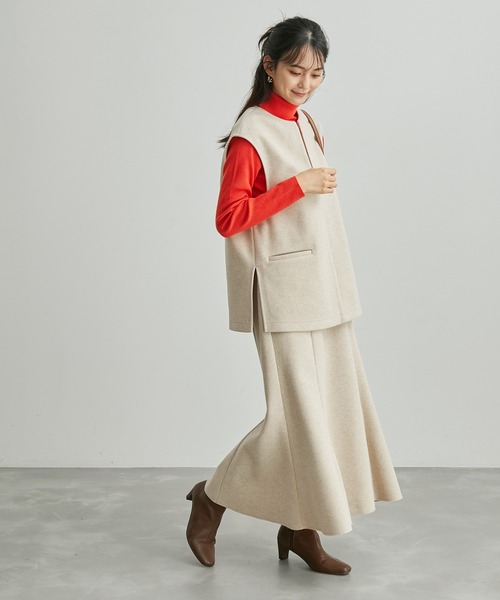 ROPE' PICNIC(ロペピクニック)の「【芳根京子さん別注カラー:ライトグリーン】セットアップ対応/マーメイドフレアスカート(スカート・レディース・チャコールグレー/ベージュ/ライトグリーン・38/36)」の12枚目の写真