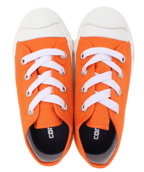 CONVERSE(コンバース)の「CONVERSE:KID’S JACK PURCELL(スニーカー・キッズ・ホワイト/オレンジ・18/17/19/20/15 /21/16)」の4枚目の写真
