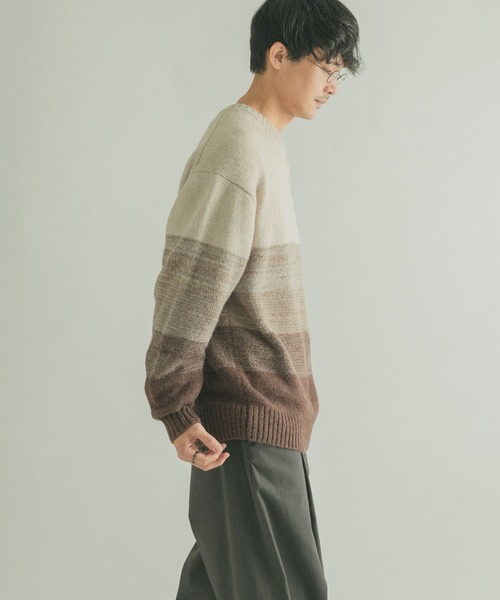 FORK&SPOON(フォークアンドスプーン)の「FORK&SPOON グラデーションニットプルオーバー(ニット/セーター・メンズ・ホワイト系その他/ブルー系その他・4/5)」の6枚目の写真