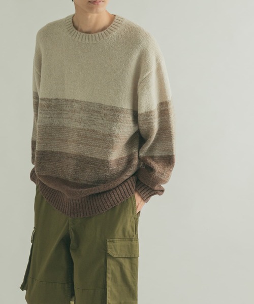 FORK&SPOON(フォークアンドスプーン)の「FORK&SPOON グラデーションニットプルオーバー(ニット/セーター・メンズ・ホワイト系その他/ブルー系その他・4/5)」の12枚目の写真