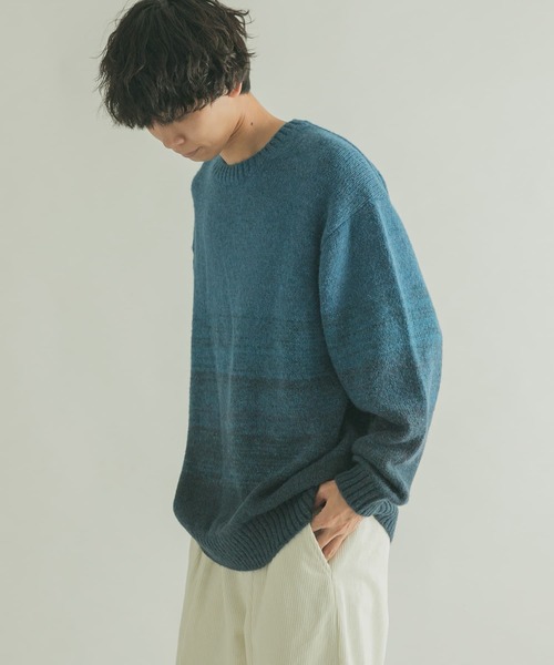 FORK&SPOON(フォークアンドスプーン)の「FORK&SPOON グラデーションニットプルオーバー(ニット/セーター・メンズ・ホワイト系その他/ブルー系その他・4/5)」の14枚目の写真