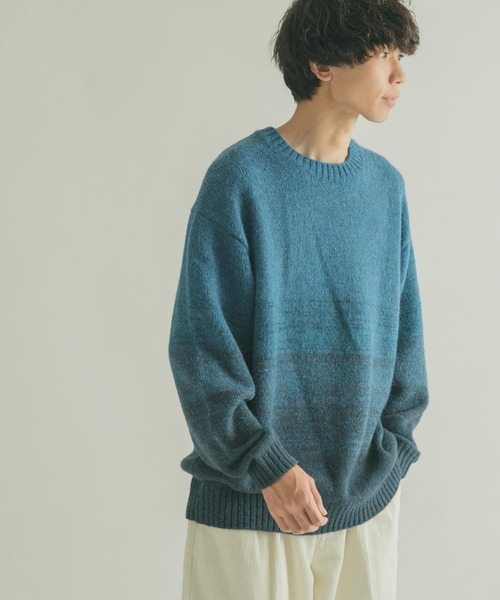FORK&SPOON(フォークアンドスプーン)の「FORK&SPOON グラデーションニットプルオーバー(ニット/セーター・メンズ・ホワイト系その他/ブルー系その他・4/5)」の17枚目の写真